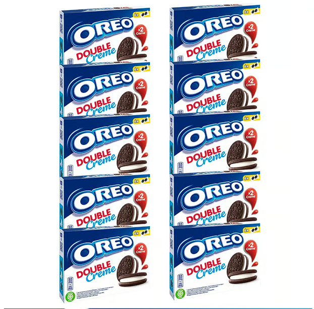 Oreo Duble Vanilya Aromalı Dolgulu Kakaolu Bisküvi 170 GR - 10 Paket