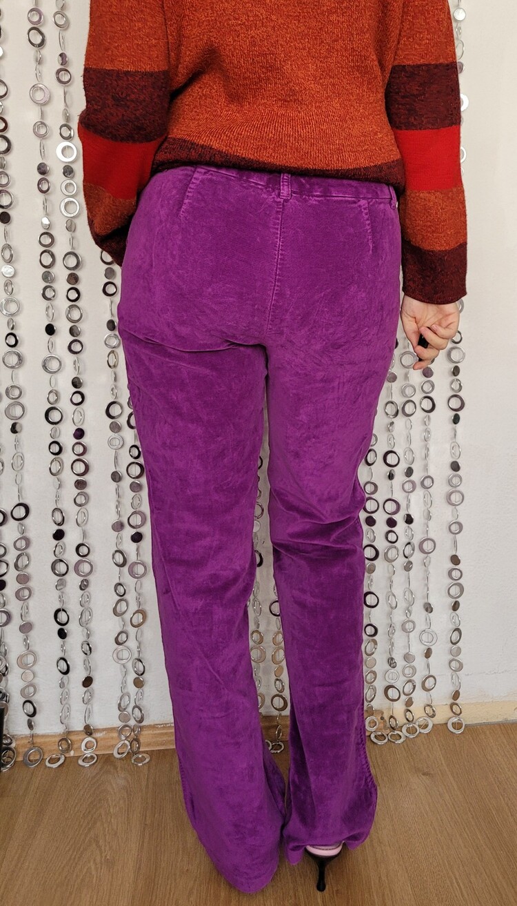 Benetton mor kadife pantolon