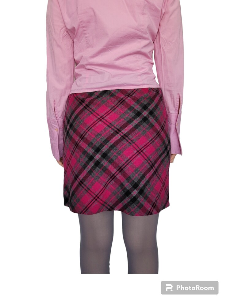 Pembe ekoseli etek