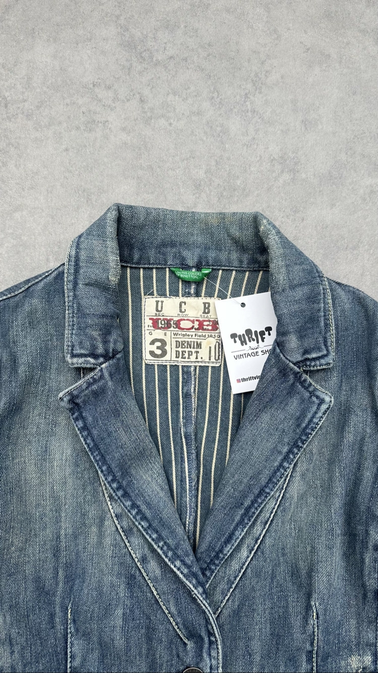 Benetton vintage kadın kot ceket L