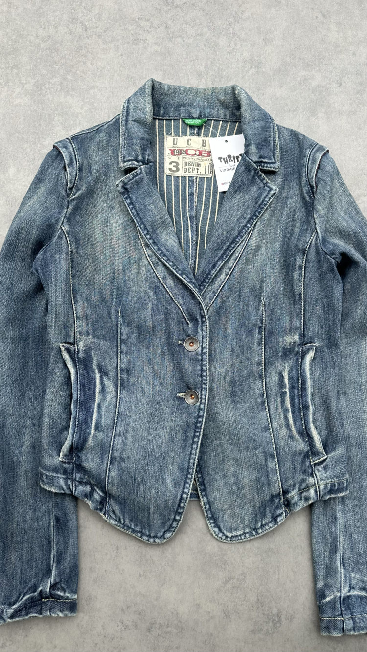 Benetton vintage kadın kot ceket L