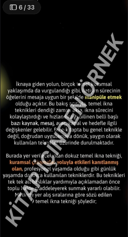 MANİPÜLASYON ETKENİ İKNA ETME SANATI