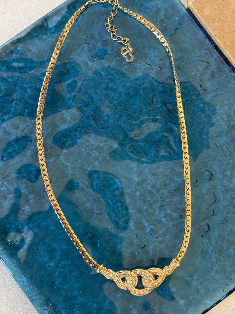Vintage CHRISTIAN DIOR INFINITY Kolye- 1980s