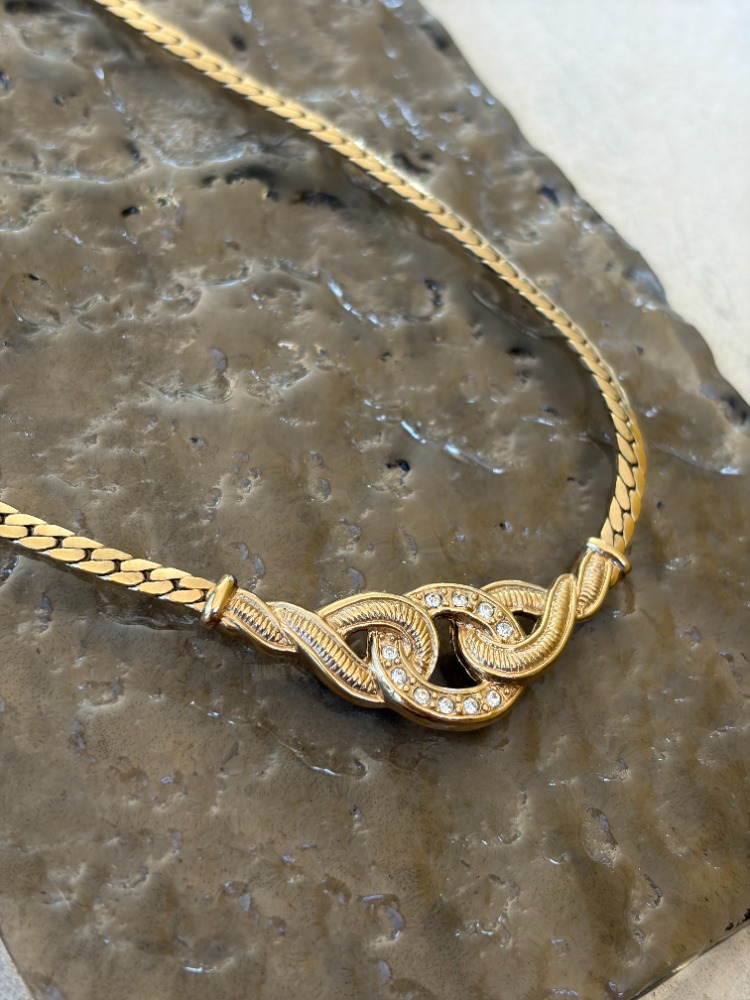 Vintage CHRISTIAN DIOR INFINITY Kolye- 1980s