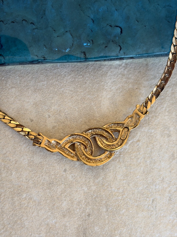 Vintage CHRISTIAN DIOR INFINITY Kolye- 1980s