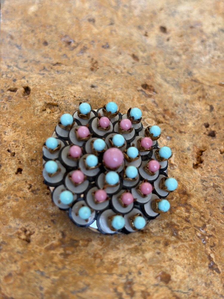 Vintage LOUIS ROUSSELET Broş  Forget-Me-Not Motif