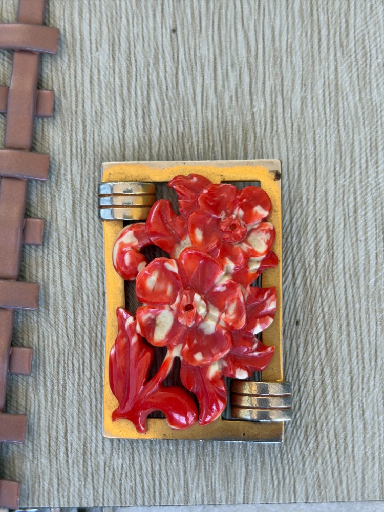 Vintage FABON PARIS BROŞ- ART DECO Broş
