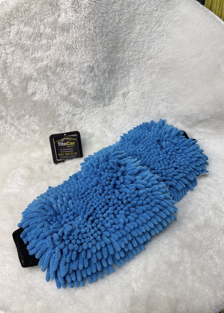 Euphrate Kfz Mikrofiber Oto Yıkama Eldiveni Mavi 25x18 cm