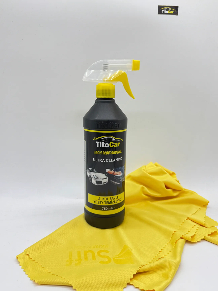 Cam Temizleme Ve Parlatma Seti TitoCar IPA 750 ml + Cam Bezi 50x70cm