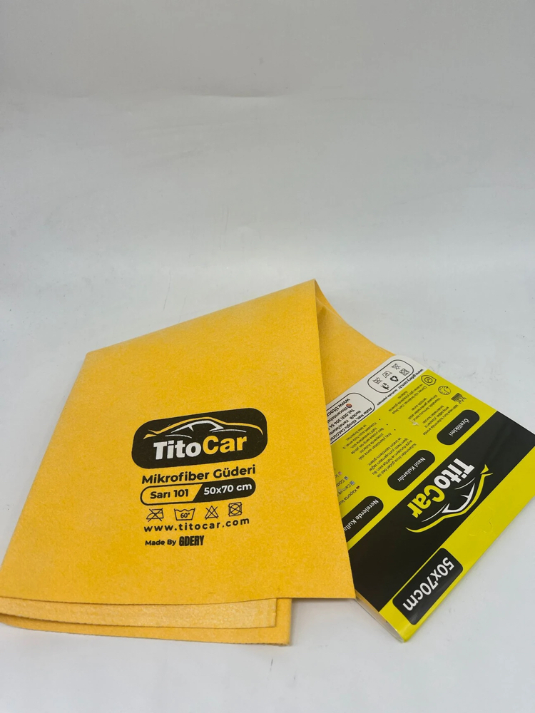 TitoCar Mikrofiber Güderi Bez Sarı 101 50x70 cm