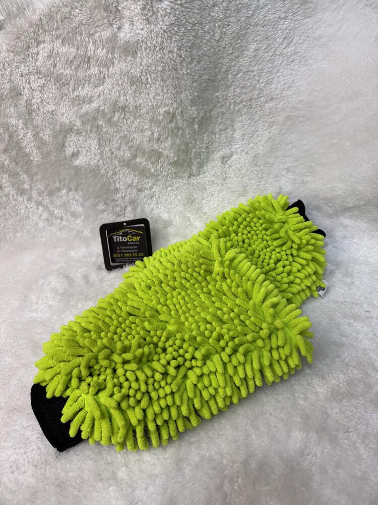 Euphrate Kfz Mikrofiber Oto Yıkama Eldiveni Yeşil 25x19 cm