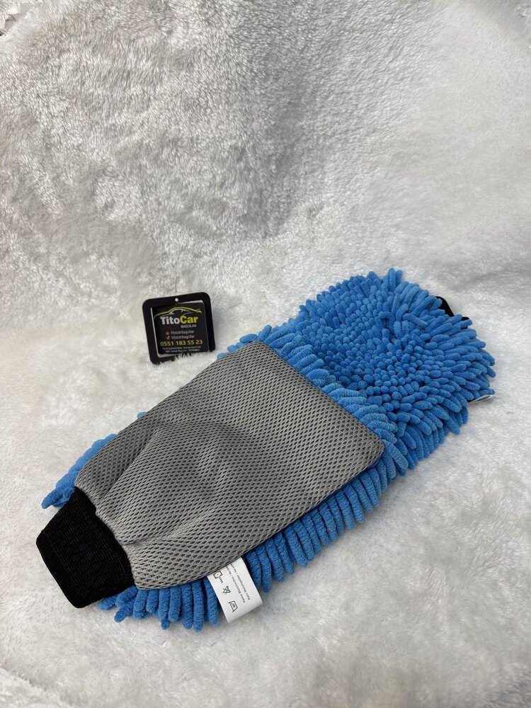 Euphrate Kfz Mikrofiber Oto Yıkama Eldiveni Mavi 25x18 cm
