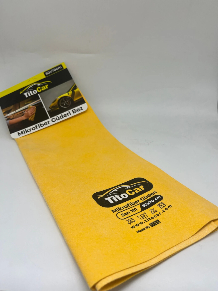TitoCar Mikrofiber Güderi Bez Sarı 101 50x70 cm