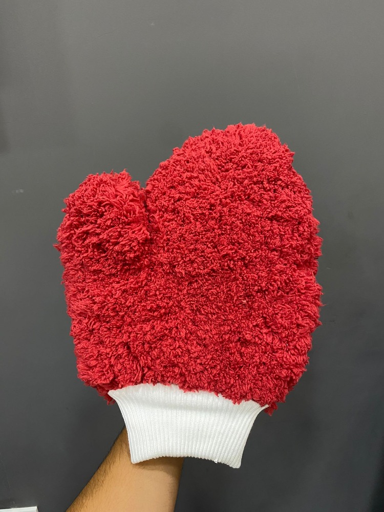 Mikrofiber Oto Yıkama Eldiveni Kırmızı