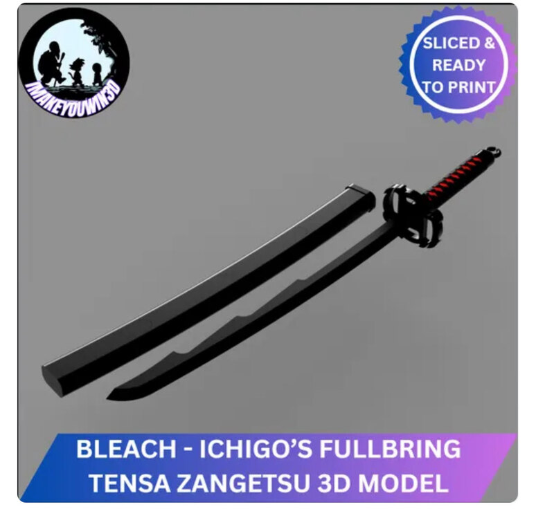 Bleach ichigo Bankai Katana Seti 1metre