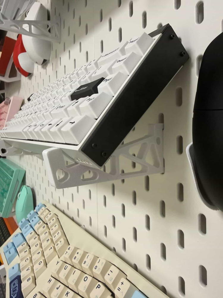 Yatay Delikli ikea Skadis Klavye Tutucu / Standı