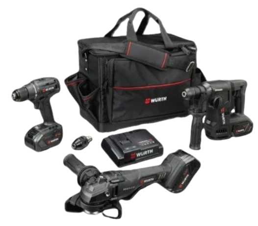WÜRTH AKÜLÜ ÜÇLÜ MAKİNA SETİ 18 V ABS/ABH/AWS COMPACT M-CUBE