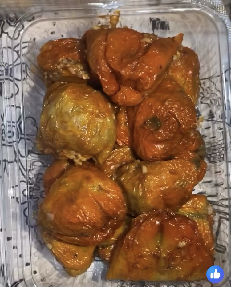 Etli kuru biber pişmiş