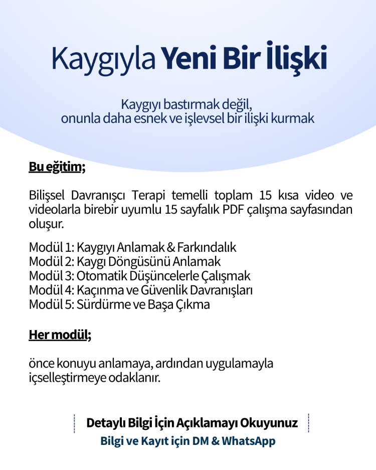 Kaygıyla Yeni Bir İlişki