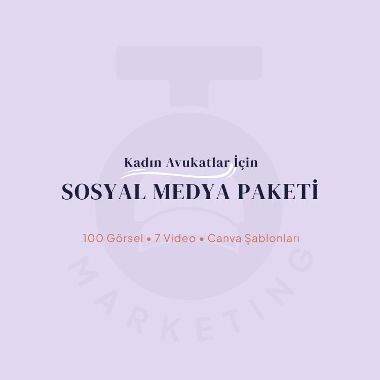 Kadın Avukatlar İçin Akıllı İçerik Paketi | Bej Seri 01