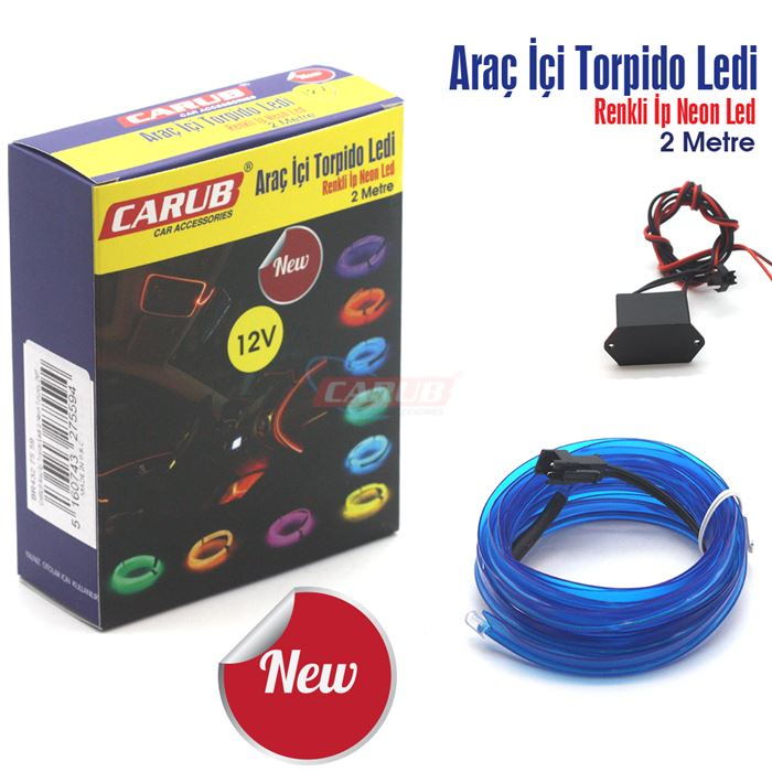 İP NEON LED 2 METRE MAVİ