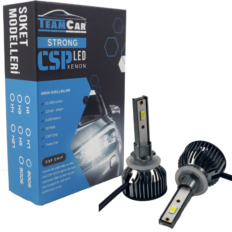 STRONG H27 LED XENON 12V-24V KISA CSP 60W 12000LM 8000K
