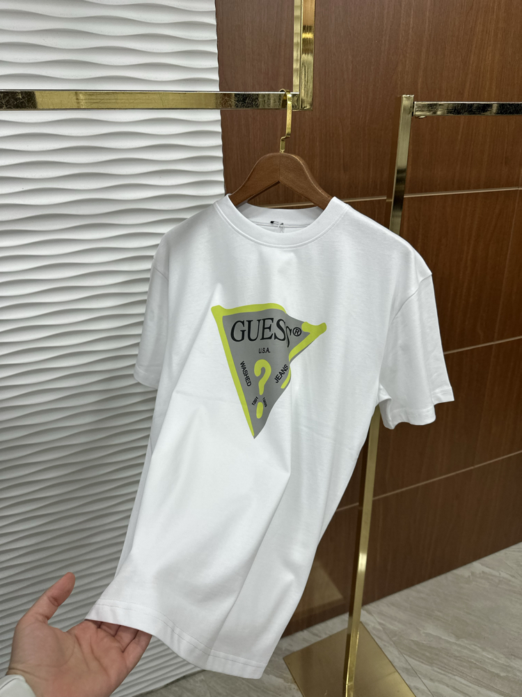 GUESS Baskılı İthal Siyah Tişört