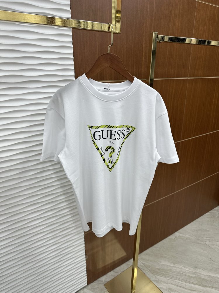GUESS Baskılı İthal Beyaz Tişört