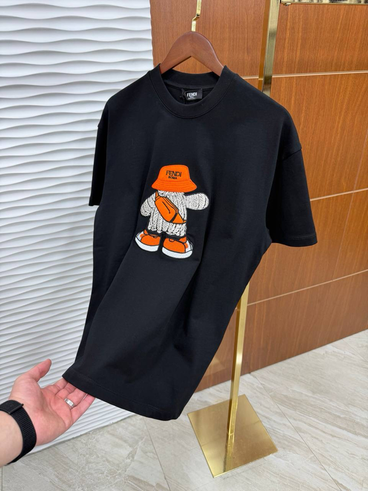 FENDİ Küçük Adam İthal Siyah Tişört