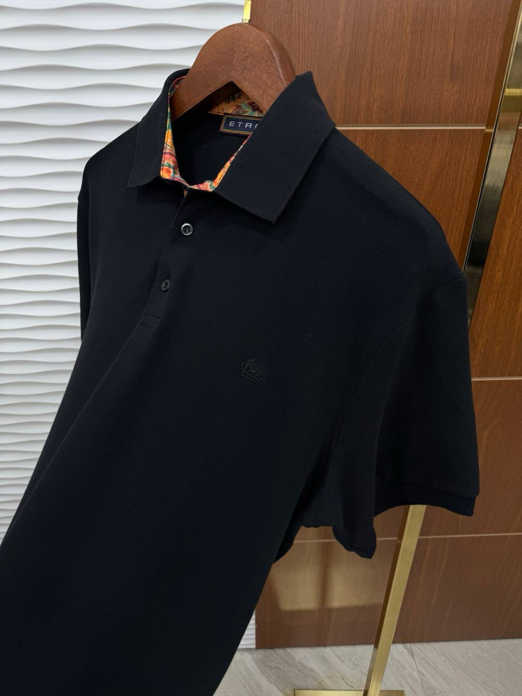ETRO Siyah İthal Polo Yaka İç Yaka Detaylı 