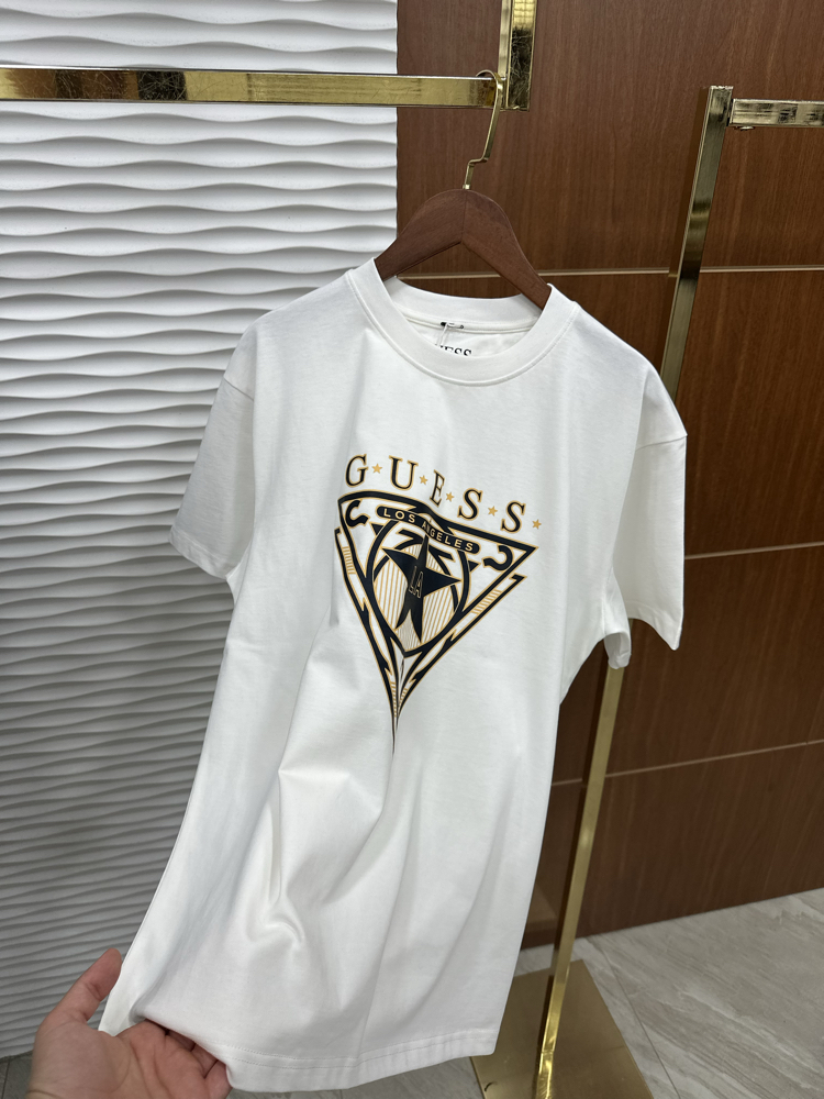 GUESS LA Baskı İthal Beyaz Tişört