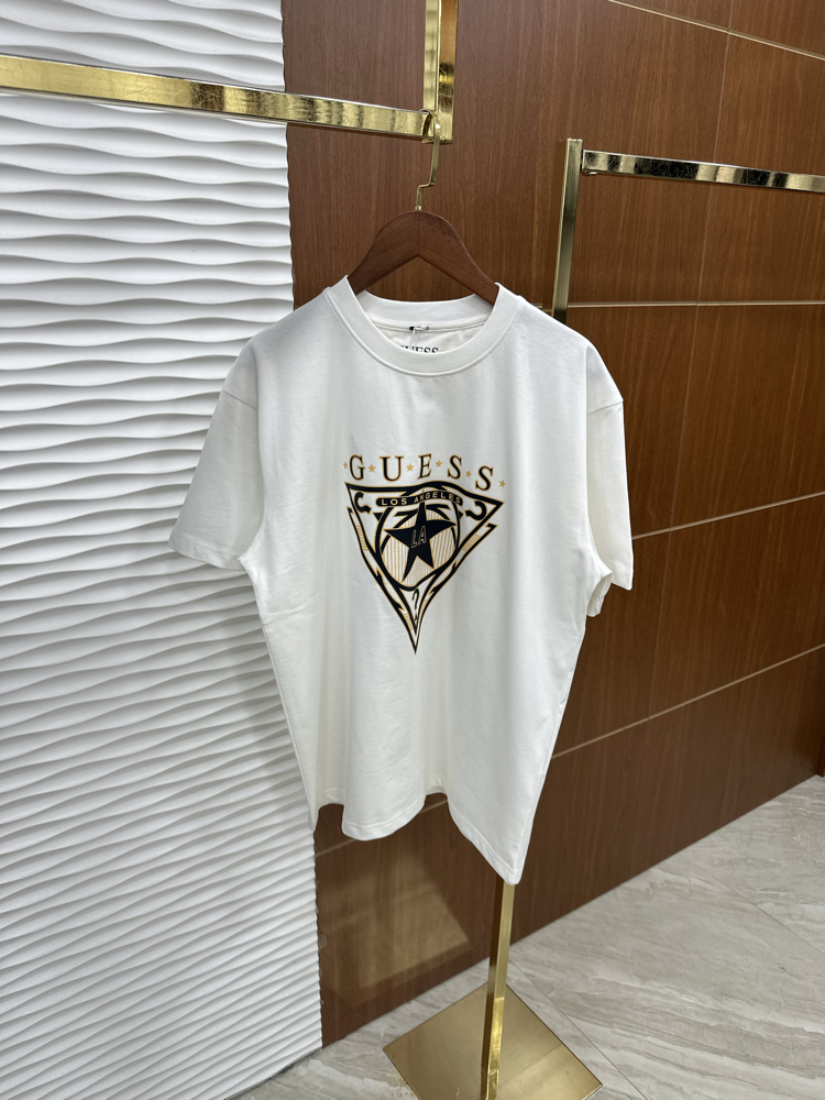GUESS LA Baskı İthal Beyaz Tişört