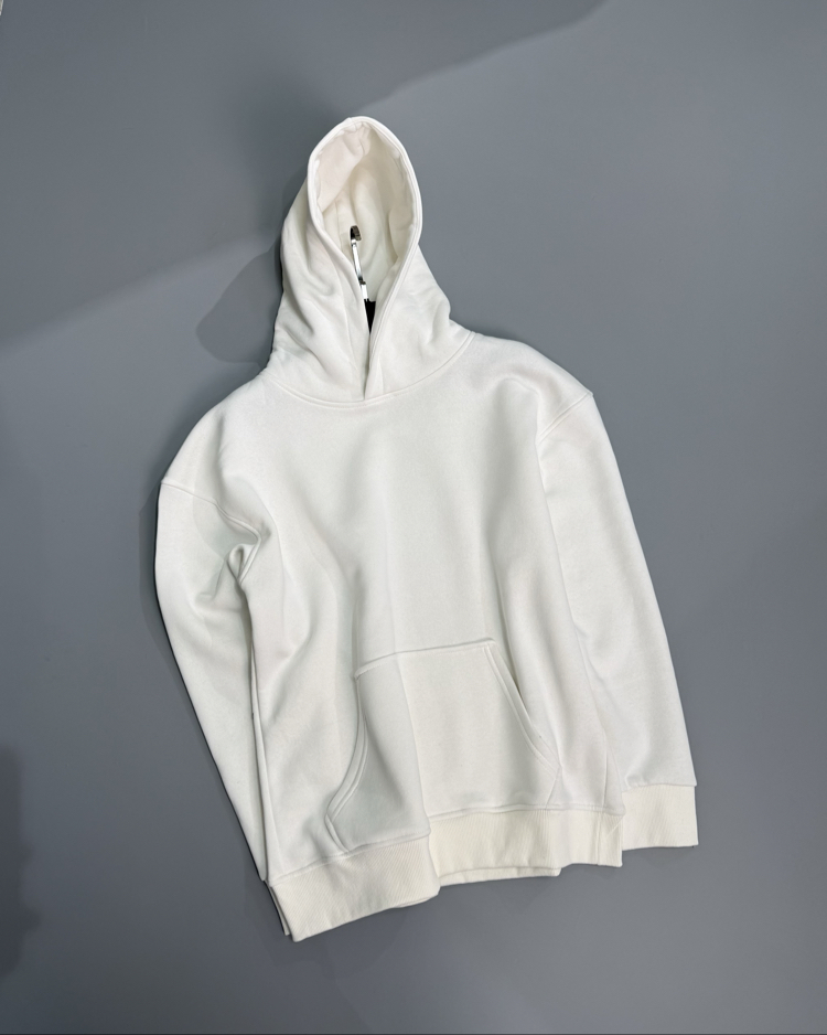 Beyaz oversize hoodie 