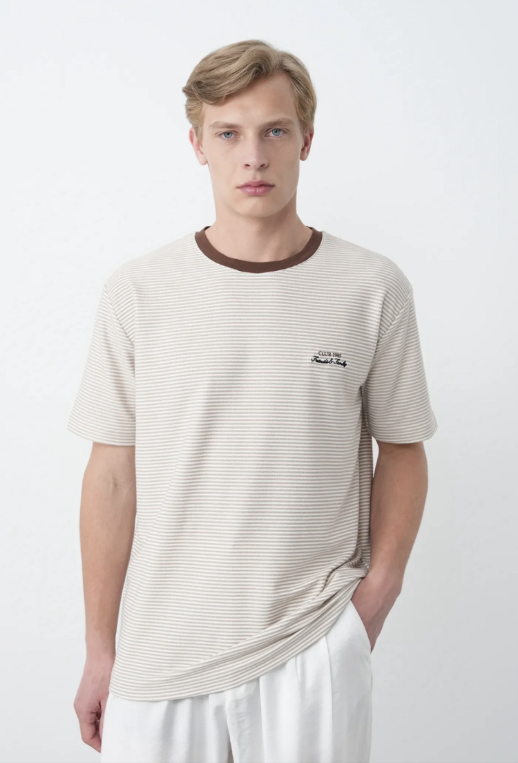 Çizgili oversize t-shirt