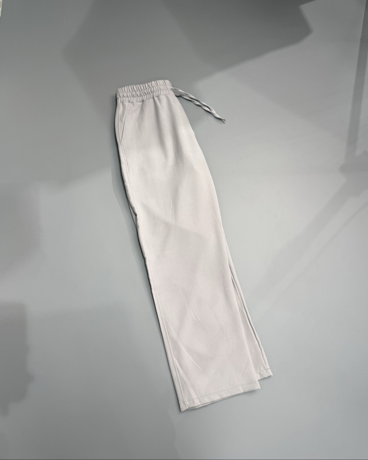 Gri baggy paraşüt kumaş pantolon 