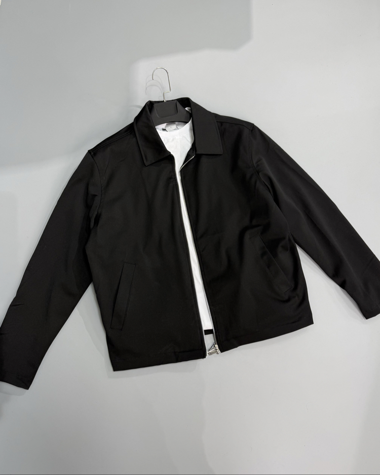 Gabardin ceket siyah 