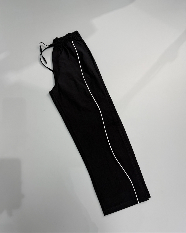 Siyah baggy paraşüt kumaş 