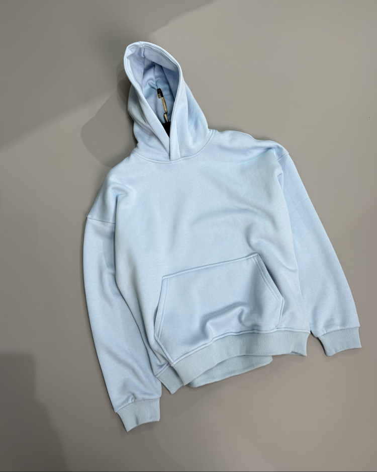 Bebe mavisi oversize hoodie