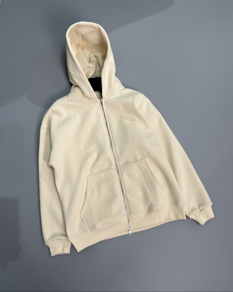 Krem oversize zipper