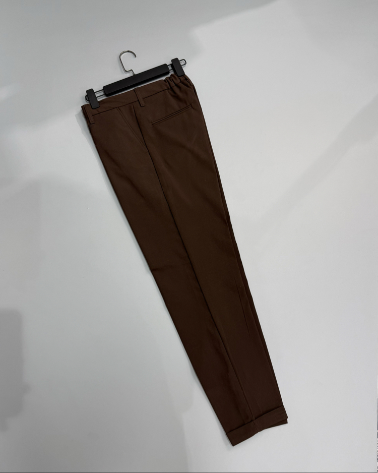 Acı kahve duble paça kumaş pantolon 
