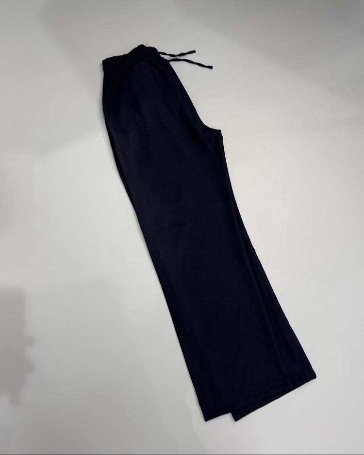 Lacivert baggy paraşüt kumaş pantolon 