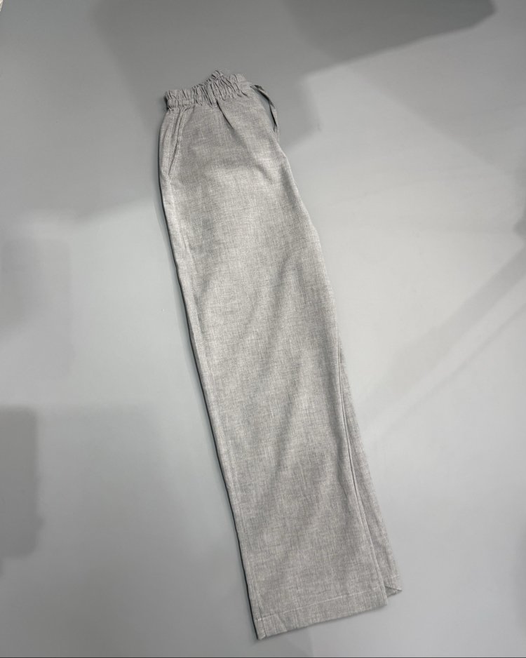 Gri baggy kumaş pantolon 
