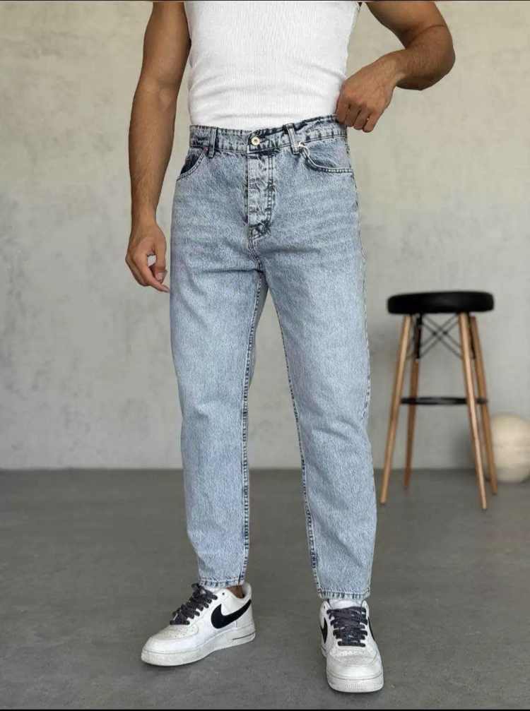 Buz mavi boyfriend pantolon 