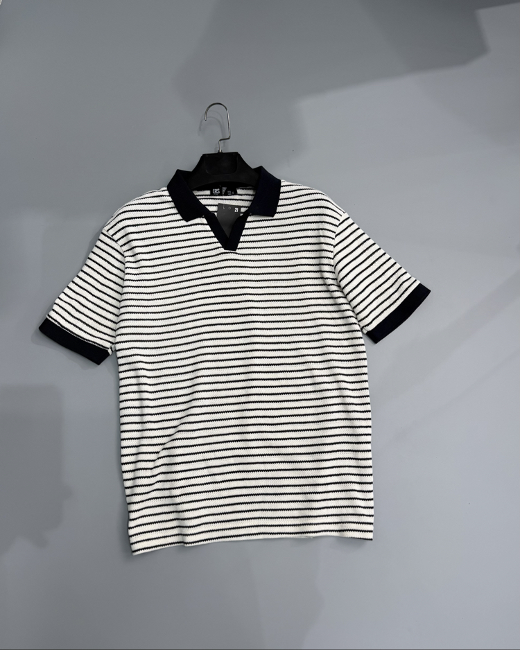 Bej siyah polo yaka 