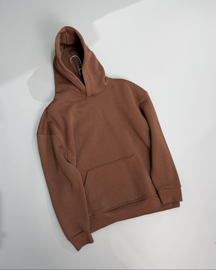 Kahverengi oversize hoodie 