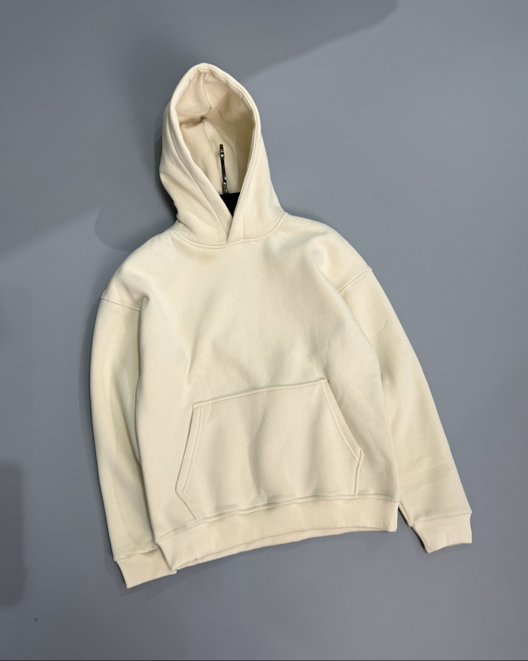 Krem oversize hoodie