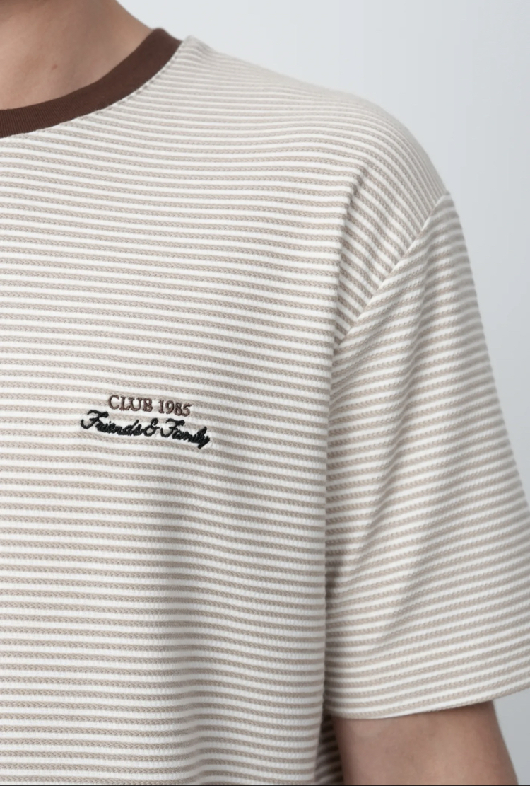 Çizgili oversize t-shirt