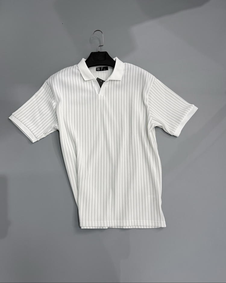 Ekru gri polo yaka