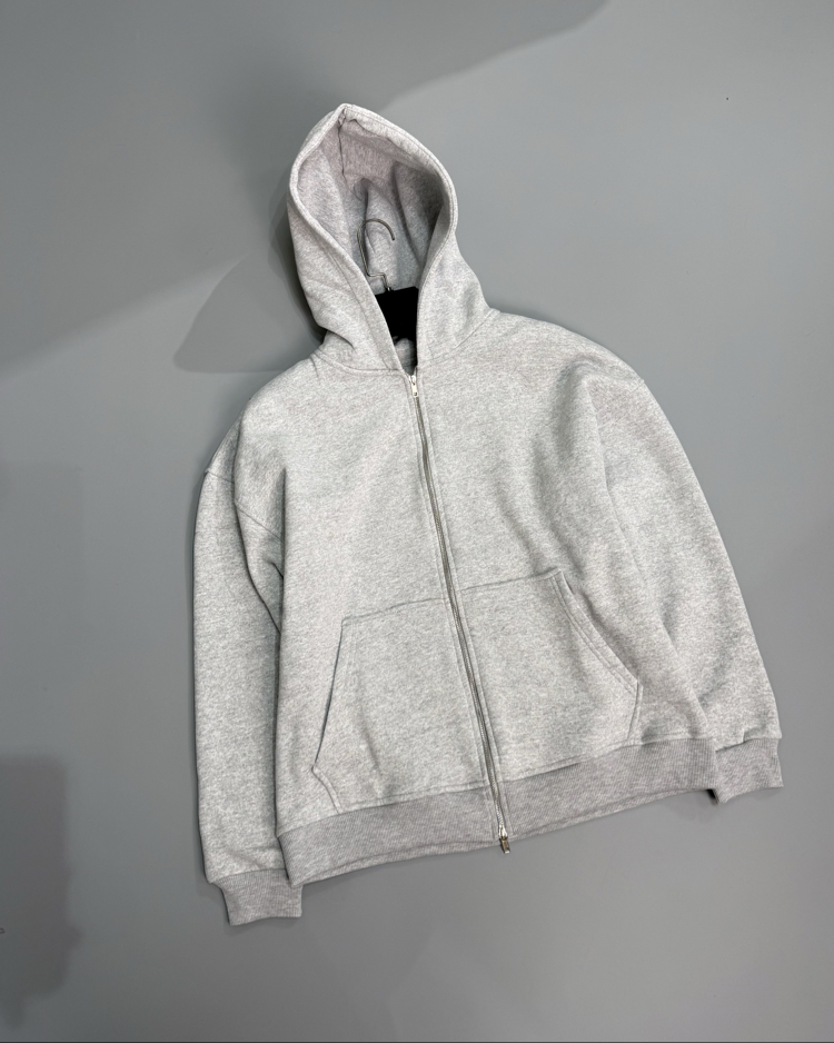 Gri oversize zipper