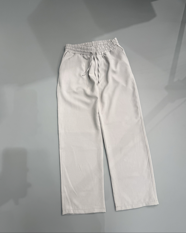 Gri baggy paraşüt kumaş pantolon 